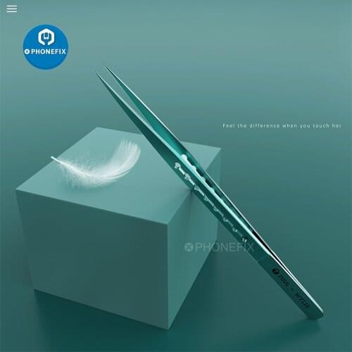 2UUL WYLIE Ti11 Tweezer Titanium Alloy Tweezers Precise Wire Jump PCB Chip Motherboard Repair for iPhone 12/12pro/12promax