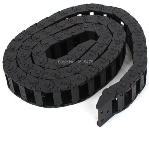 Machine Tool 10mm x 20mm Plastic Towline Drag Chain Black