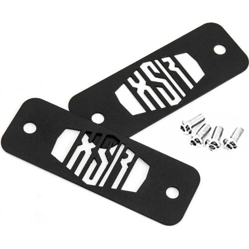 Black Powder Coated Stainless Fuse Box Top Plates 1Pair For Yamaha XSR 900 XSR900