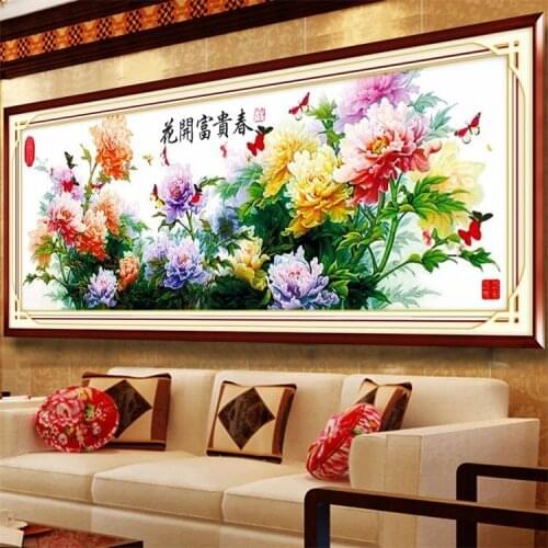 Embroidery Package Cross Stitch Kits Blossoming Fuguichun Flower