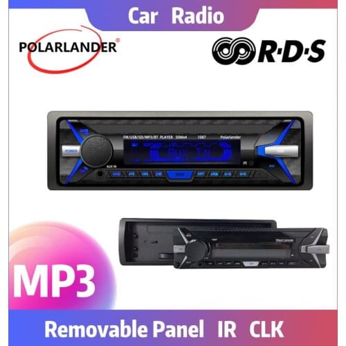 Detachable RDS MP3 Car Radio Car MP3 Player 1 Din Car Stereo Audio Autoradio Bluetooth Hands-free In-dash FM Aux USB SD
