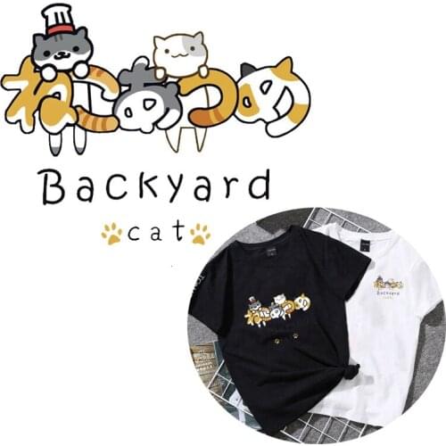 Lovely Cat Patches Heat Transfer Iron On Patch A-level Washable Clothes T-shirt Stickers Easy Print By Household Irons Decor