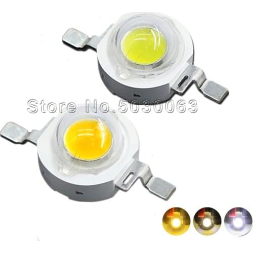 10pcs/lot 1W SMD nature white/pure white/Warm white/cold white bulb lamp LED bead power white light emitting diode 105-120lm