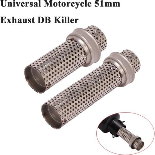 Universal 51mm Inlet Motorcycle Yoshimura Exhaust Silencer Racing 60mm Muffler Removable DB Killer Delete Noise Sound Eliminator
