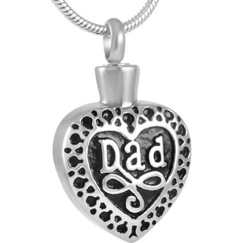 Cremation Urn Necklace for Ashes for Dad Women Stainless Steel Vintage Fashion Parttern Ash Holder Pendant Necklace IJD8374