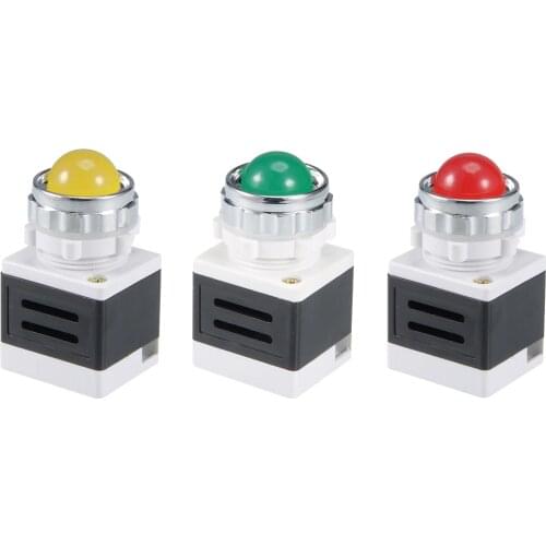 Uxcell 2-4pcs LED Indicators AD11-25/40 AD11-25/20 Signal Light Panel Mount 1" 25mm Indicator Lights Yellow Green Red