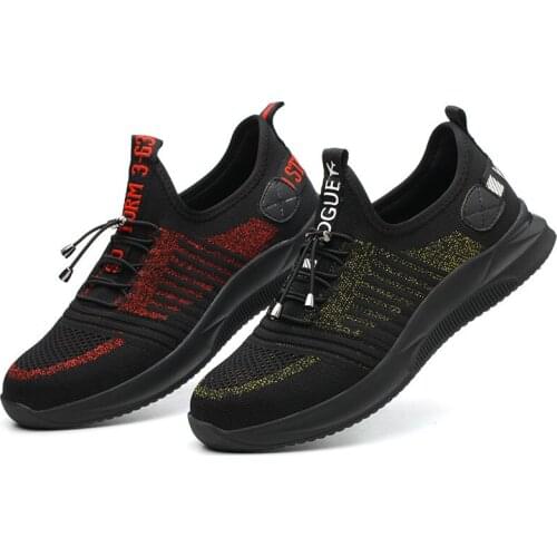 Four seasons Breathable Mesh Safety Shoes Men Women anti-skid Steel Toe Cap boots New Puncture Proof Construction Work sneakers