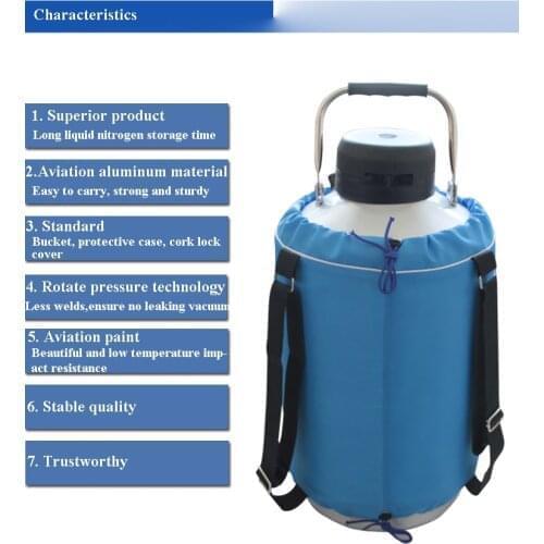 YDS-6 Aluminum Alloy Cryogenic Container Liquid Nitrogen Storage Container Liquid Nitrogen Tank