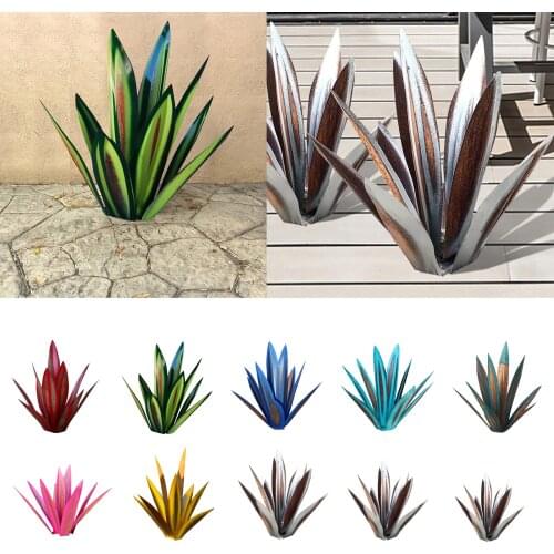 Iron Decorative Agave Plant Art Outdoor Office Decoration Statue Accessories