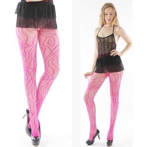 Women Over the Knee Tattoo Tights Natural Color Sexy Tinted Sheer High Stockings Pantyhose 010