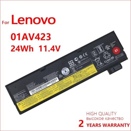 100% Genuine Laptop Battery for Lenovo ThinkPad T470 T480 T570 T580 P51S P52S 01AV427 01AV423 SB10K97580 61 11.4V 2110mAh 24Wh