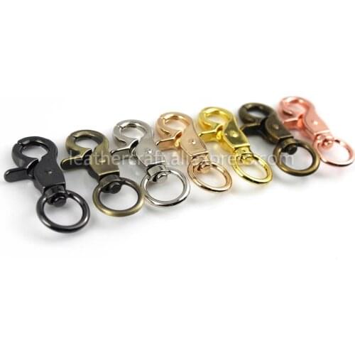 1x Solid Metal Snap Hook Trigger Lobster Clasps Clips Spring Gate Leather Craft Pet Leash Bag Strap Belt Webbing Keychain Hooks