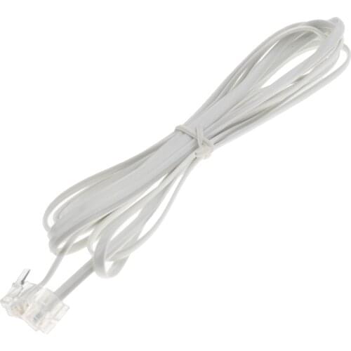 3m Phone Wire Telephone Cord RJ11 6P2C Connector Plug Cable for Landline Telephone Broadband Cats/Splitter Fax Machine 2 Cores