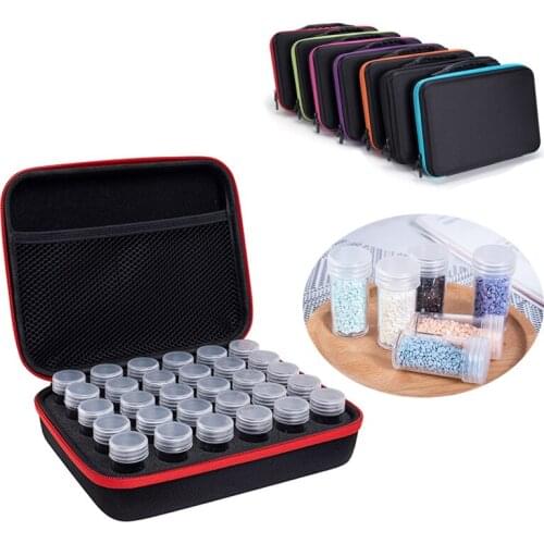 30 Bottles Diamond Painting Accessories Container Storage Box Carry Case Diamant Painting Hand Bag Tools