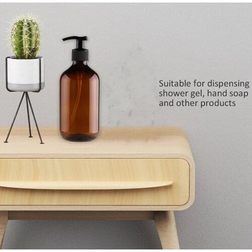 4Pcs Pump Bottle Makeup Bathroom Liquid Shampoo Bottle Travel Dispenser Bottle Container for Soap Shower New 500Ml