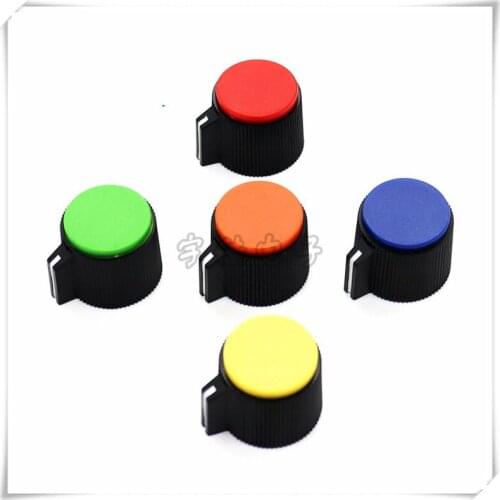 5 Pieces Plastic Flower Shaft Knob Diameter 20mm Height 17mm Potentiometer Encoder Knob Gear Shaped Inner Hole 6mm