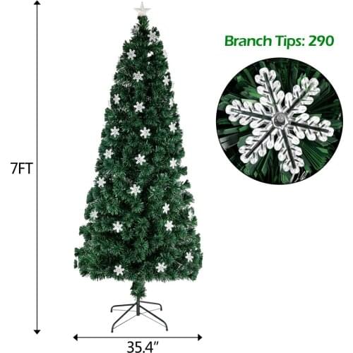 7FT Small Light Fiber Optic Christmas Tree 290 Branches