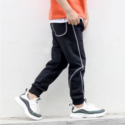 AJLONGER Autumn Winter Korean Baby Boys Casual Pants Cotton Boys Long Trousers Kids Clothing Pants Elastic Waist Jogger Pant