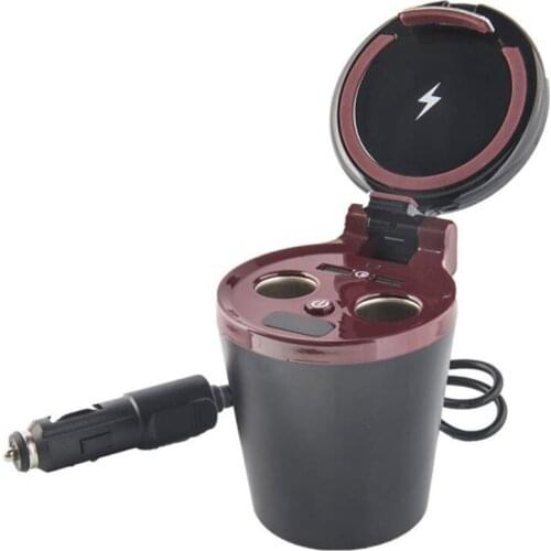 LD01 Car Wireless Charger Cup with Dual USB Output 10W Fast Charging Technology for iPhoneXS/XR/XS Max for 2Th