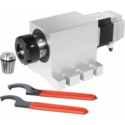 CNC Harmonic Drive Reducer 4th A Rotary Axis with ER32 Chuck Speed Reducing Ratio 50:1 for Milling Machine