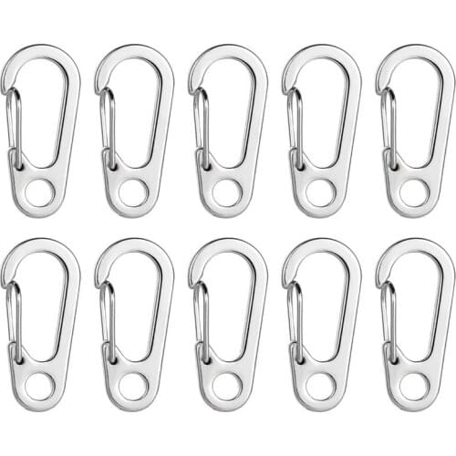 10pcs Carabiner Sturdy Durable Prime Premium Key Ring Carabiner Hook for Camping