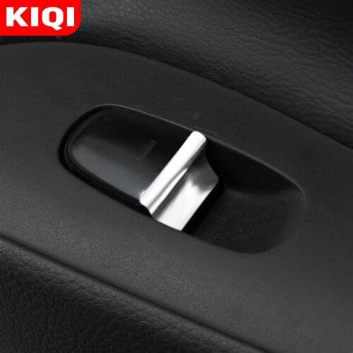KIQI 7Pcs/Set High Quality ABS Chrome Car Door Window Switch Lifter Button Cover Trim for Nissan Rogue 2014 - 2020 Accessories