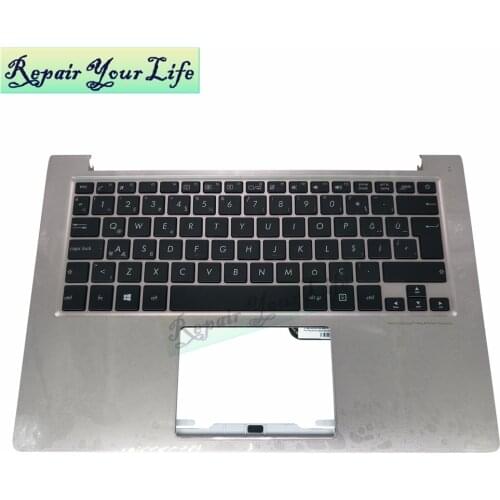 Keyboard for ASUS UX303 UX303UB UX303LA TR Turkey 0KNB0-0430TU00 90NB04Y1 R32TU0 black kb silver Topcase Palmrest Top Case Cover