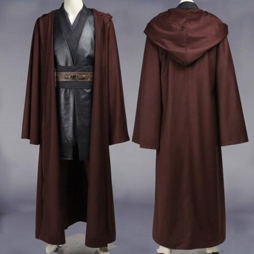 Adult Men Star Jedi Cosplay Costume Anakin Skywalker Clothes Fancy Halloween Party Outfit Full Props With Glove