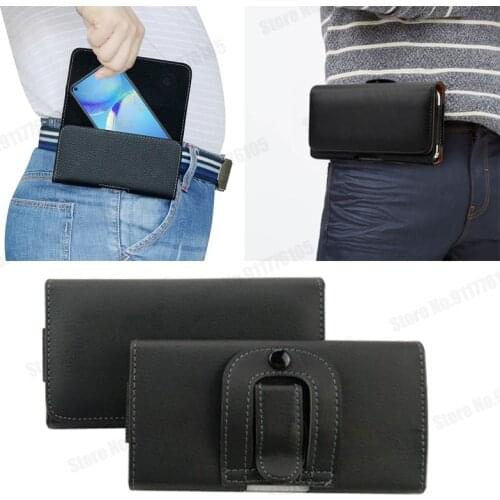 Leather Belt Clip Holster Flip Phone Case for Xiaomi 11 Ultra 10S 10T POCO M3 X3 NFC Waist Phone Pouch For Redmi K40 Note 10 Pro