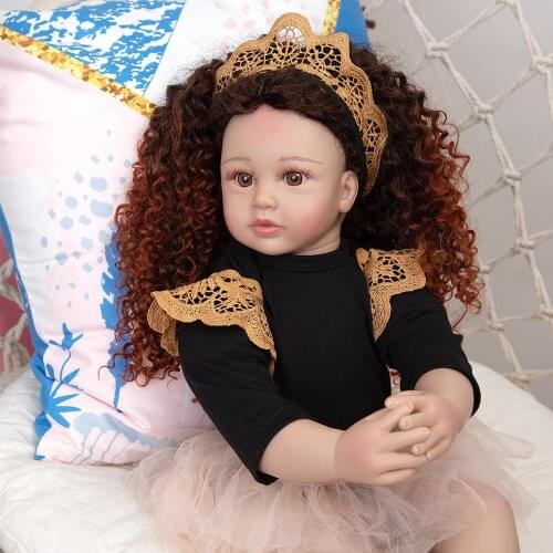 Bebes 60 CM As Princess Reborn Baby Dolls Soft Silicone Cloth Body Newborn Toddler Baby Toys Kids DIY Playmate Birthday Gift