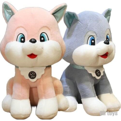 Kawaii Shiba inu Dog Plush Toy Stuffed Cartoon Animals Baby Cuddly Pink Scarf Dogs Plushie Doll toys For Children Birthday Gift