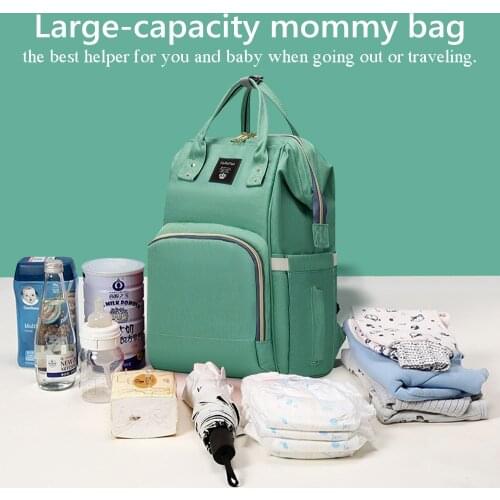 Mommy Bag Portable Baby Snack Diaper Bag Large Capacity Mom Backpack Handbag Waterproof Multifunction Fashion Nappy Bag