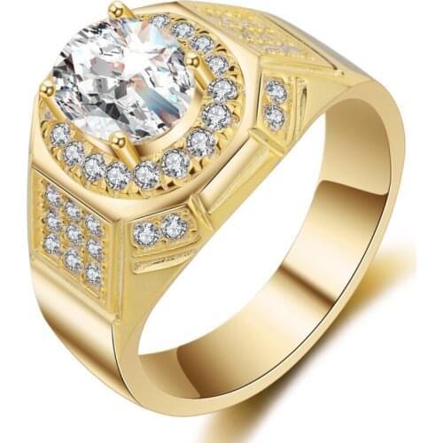 Genuine super luxurious high quality Egg shape Puls carat simulation Moissanite wedding got engaged Ring men MJZ030