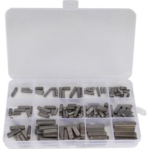 140PCS Professional Parallel Drive Shaft Key Round Ended Feather Key 3/4/5/6mm