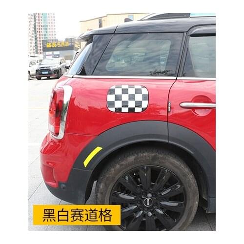 Auto Min MI Cooper Countryman F60 Fuel Tank Flank Cover Decal Sticker Laffle Modified Check Union Jack Flag Car Accessories