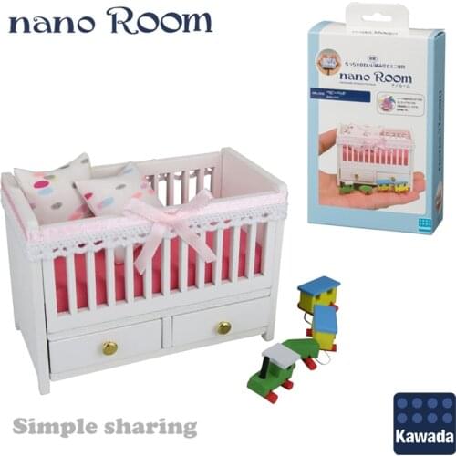 Nano Room Handmade Miniature Furniture NRL-006 Baby Bed Doll House Kit Made DIY Your Hand Toy Kawada New
