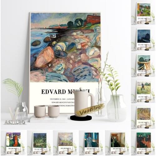 Edvard Munch Vintage Wall Art Print Poster The Dance Of Life Exhibition Museum Canvas Painting Landscape Living Room Home Decor
