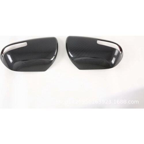 New Car Rearview Mirror Cover Trim Fit For Toyota Sienna 2013-2020 Silver and Carbon fiber