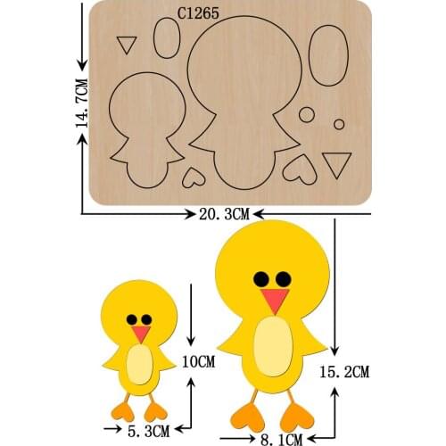 New Duckling Wooden die Scrapbooking C-1265 Cutting Dies Multiple sizes