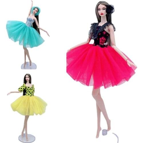 1/6 BJD Doll Clothes Fashion Princess Ballet Dresses Outfits for Barbie Clothes Tutu Party Gown Vestidos 11.5" Dolls Accessories
