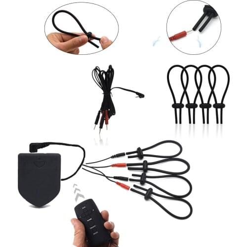 Electric Shock Kit ,Adjustable Penis Ring Massage , Electro Pulse Penis Extender Medical Themed Toys Sex Toys For Men Couples