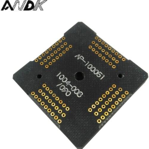 QFP100 LQFP100 TQFP100-0.5 Pin Board Pitch 0.5mm For QFP100 Clamshell Test Socket Interposer Board Adapter Plate Plug pin