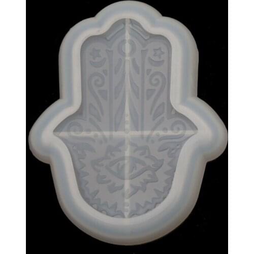 DIY Hamsa Hand Tray Resin Mold Palm Amulet Jewelry Plate Dish Epoxy Resin Mold