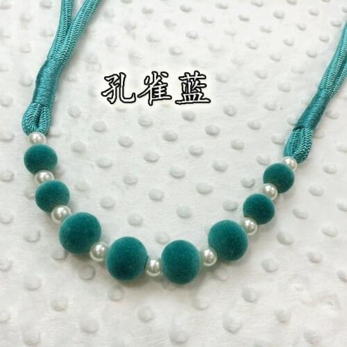 2pcs/lot Curtains Accessories Hanging Ball Lanyard Bandage Diy Beads Lashing Modern Fashion Curtains Tieback Petit Pompon