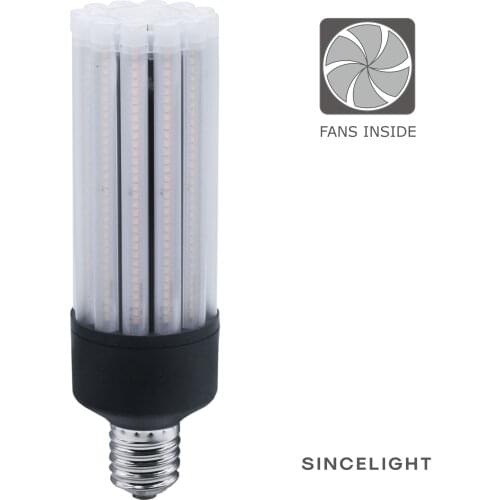 SINCELIGHT® E40 LED Corn Bulb 80W for High Bay Lamp, Warm White 2700K, 1500W Equivalent, With fans for improving heat radiating
