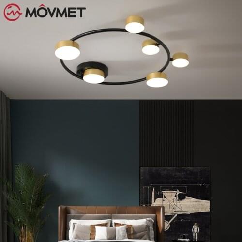Modern Golden Bedroom LED Ceiling Lights With Remote Control Home Deco Sitting Room Surface Mounted Lamps Kitchen Fixtures