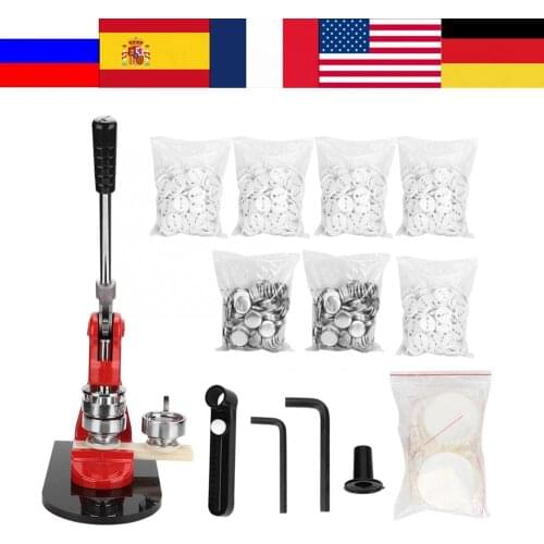 Badge Maker Machine Making Pin Button Press Cutter 500 1000 Circle Button Sale Badge Machine Badge Button Making Kit 25mm