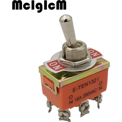ON-ON Mini Toggle Switch DPDT 15A 250VAC Mini Switch 6 Pin