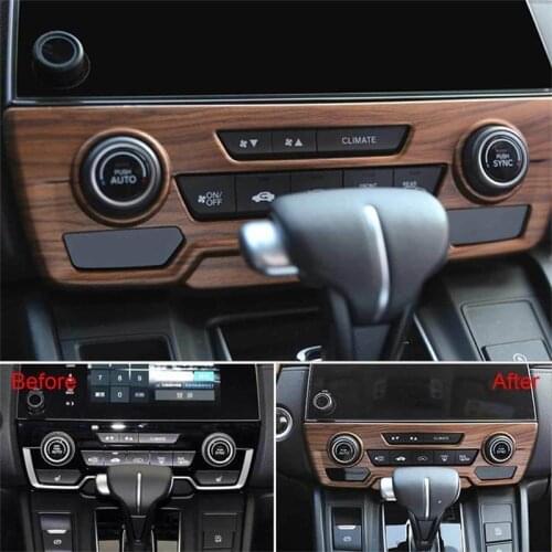 For Honda CRV CR V 2017 2018 2019 ABS Interior Center Console CD Panel Cover Trim Air Conditioning Switch Panel Decoration Trims