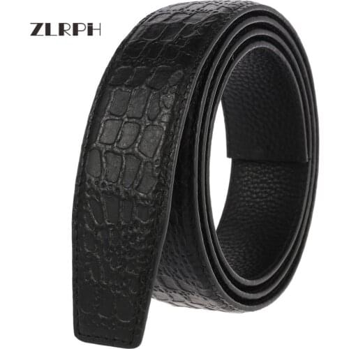 ZLRPH New style Famous Brand Belt Men Top Quality Genuine Luxury Leather Belts for Men,Strap Male Automatic Buckle belt black